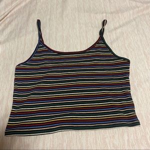 American Eagle rainbow crop top size L